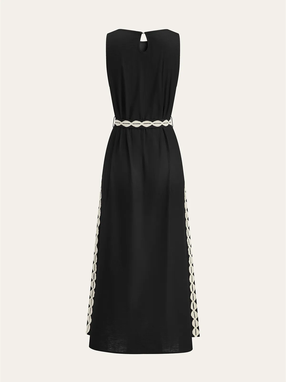 Contrast Trim Maxi Dress sold by COMMENSE product image thumbnail 3