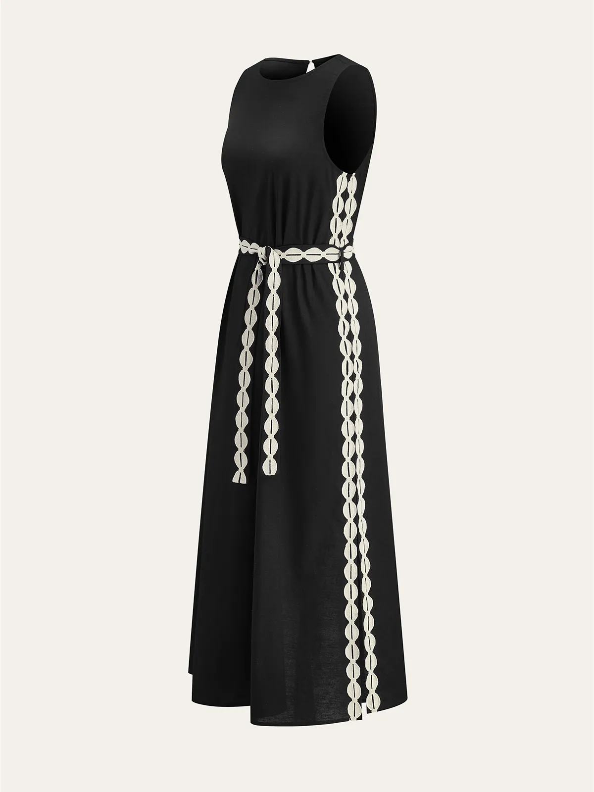 Contrast Trim Maxi Dress sold by COMMENSE product image thumbnail 2