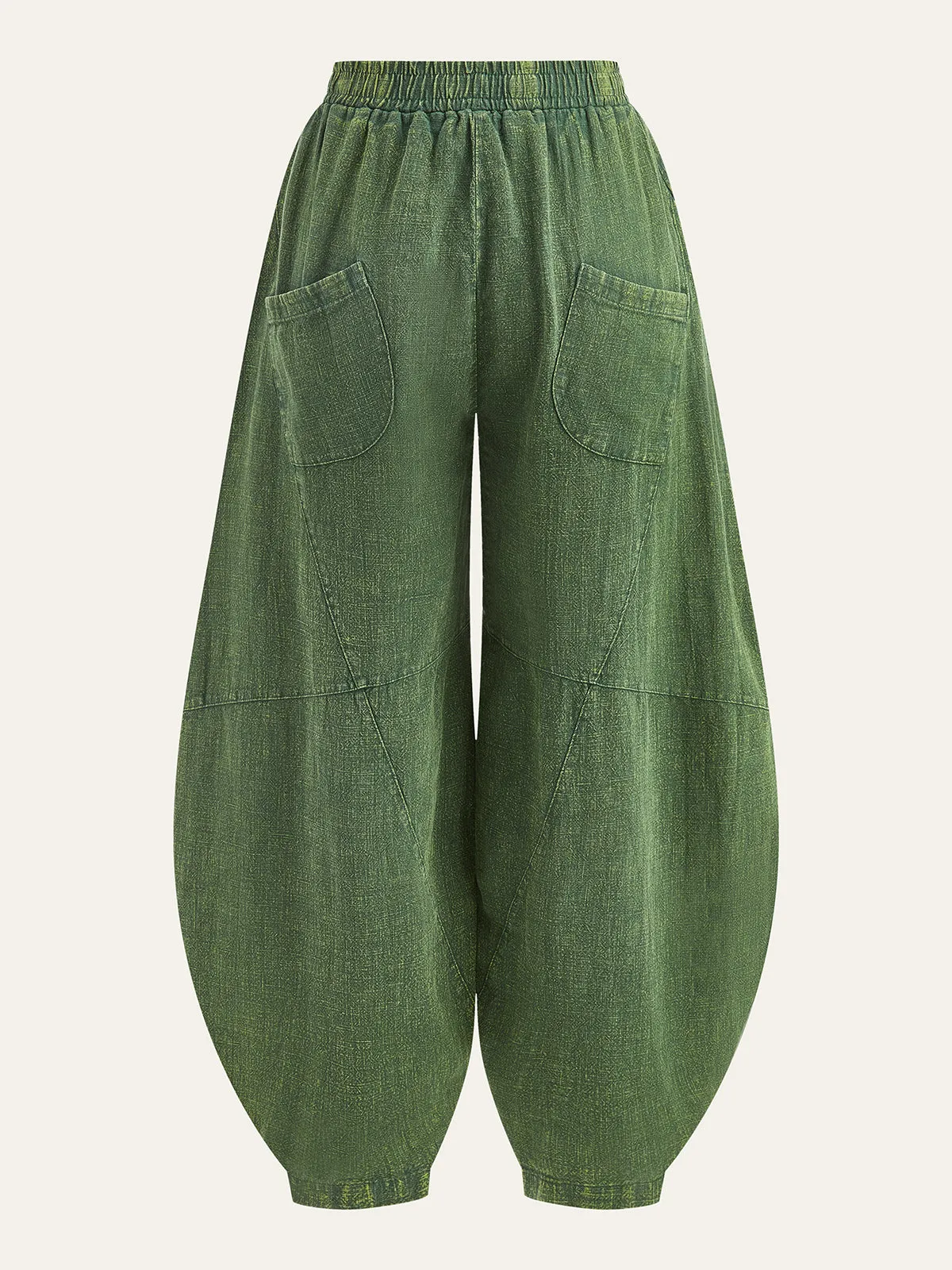 Distressed Paneled Loose Lantern Pants sold by COMMENSE product image thumbnail 2