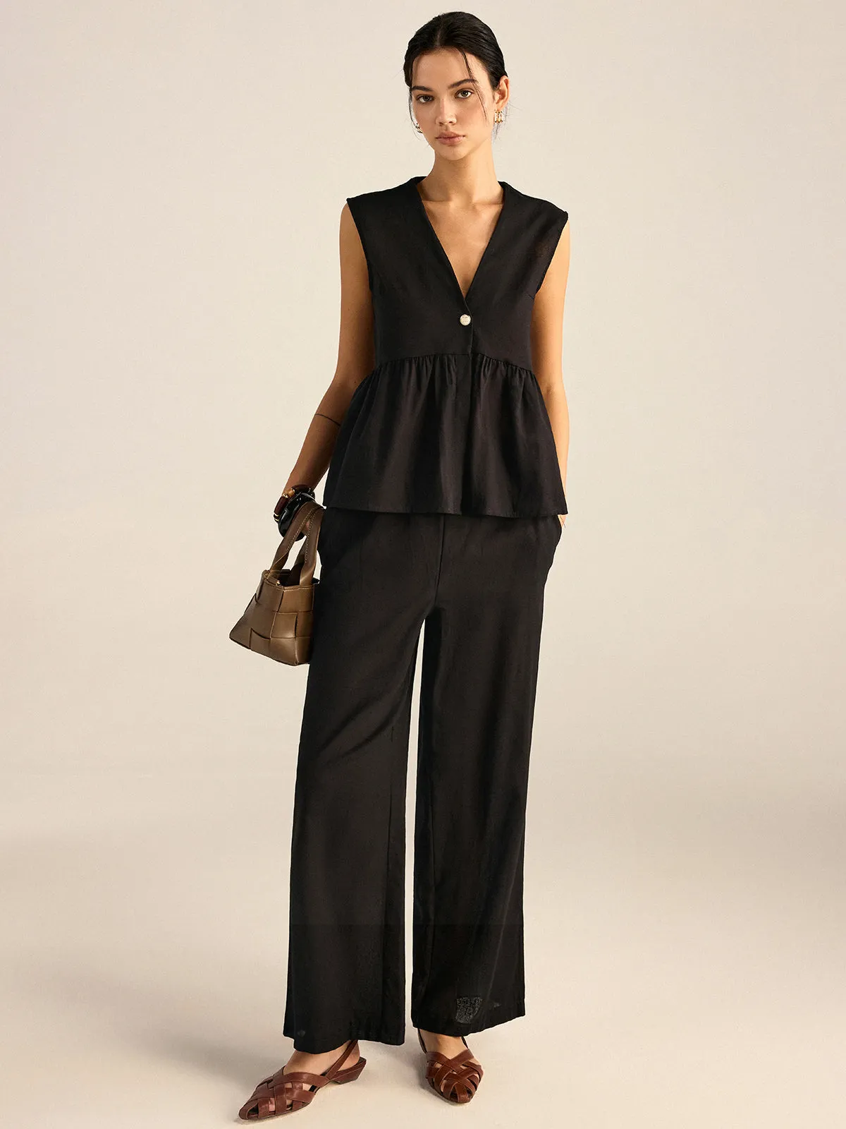 Ruffled Vest Pants Set sold by COMMENSE product image thumbnail 2