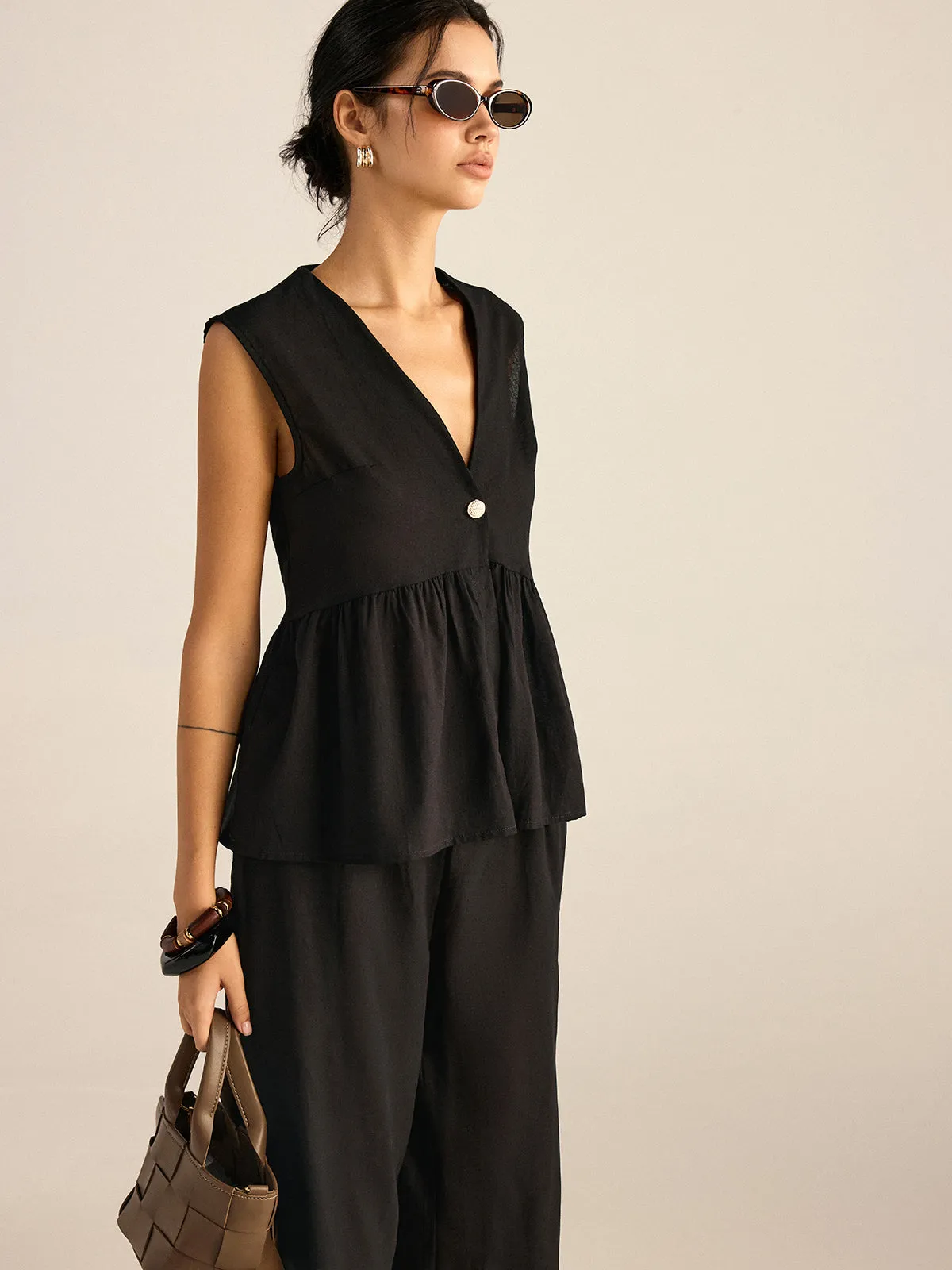 Ruffled Vest Pants Set sold by COMMENSE product image thumbnail 3