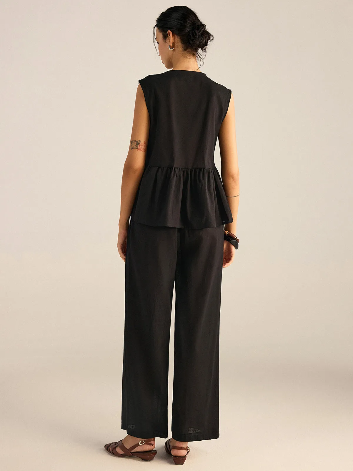 Ruffled Vest Pants Set sold by COMMENSE product image thumbnail 5