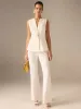 Single Button V-Neck Vest sold by COMMENSE