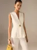 Single Button V-Neck Vest sold by COMMENSE