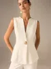 Single Button V-Neck Vest sold by COMMENSE