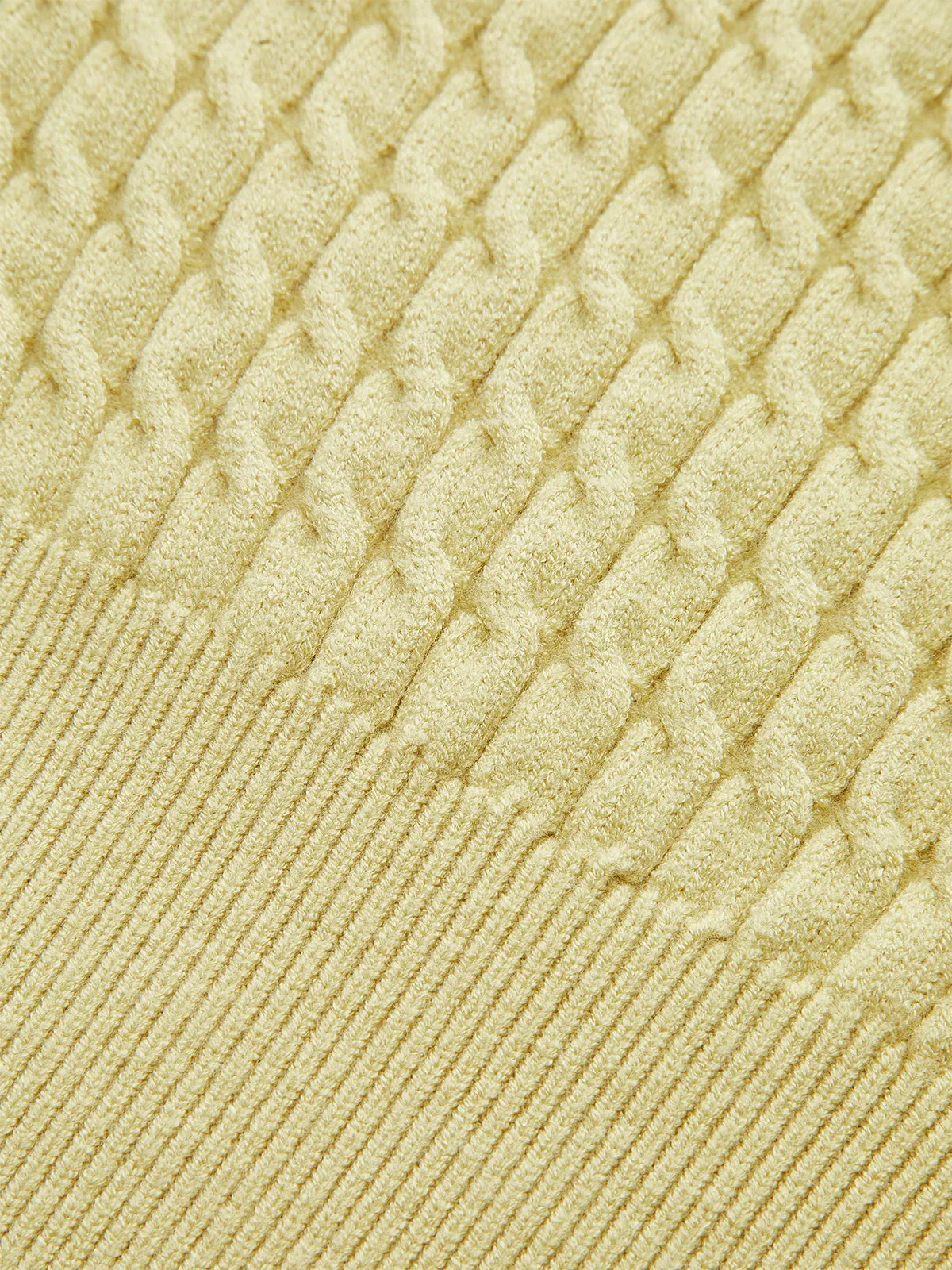 Metal Button Cable Knit Waist-Cinching Vest sold by COMMENSE product image thumbnail 3