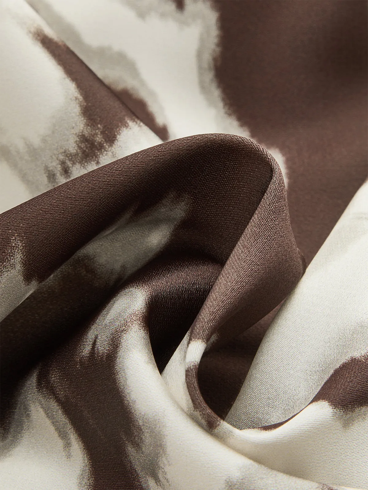 Satin Abstract Print Cowl Neck Cami Top sold by COMMENSE product image thumbnail 2