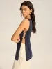 Ribbed Sleeveless Top with Side Slit sold by COMMENSE