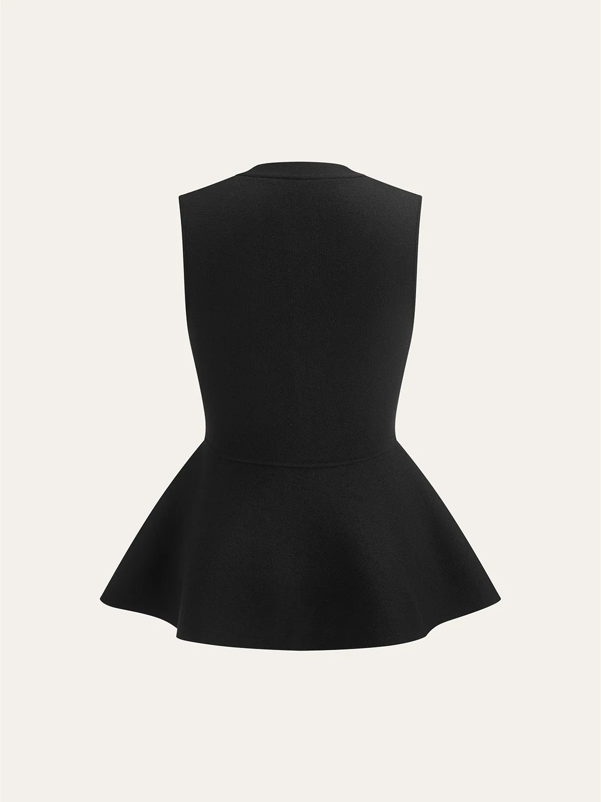 Knitted Peplum Vest Cardigan sold by COMMENSE product image thumbnail 3