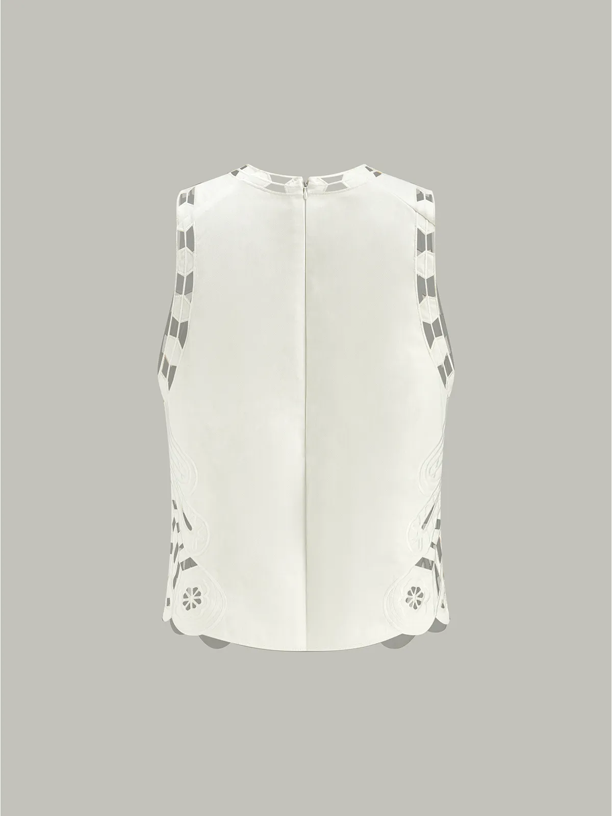 Embroidery Cut-Out Semi-Sheer Top sold by COMMENSE product image thumbnail 3