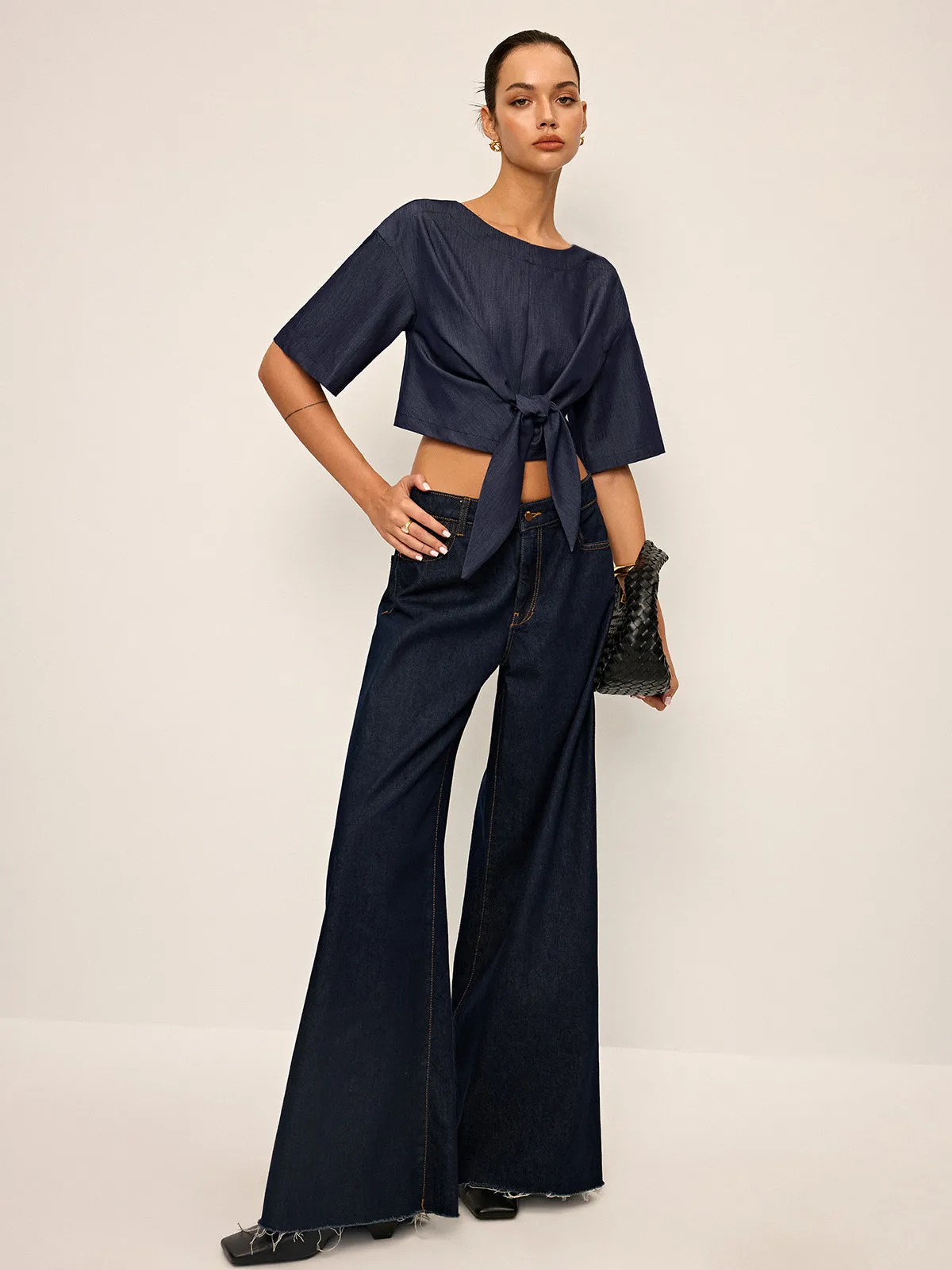 Tie-Front Crop Top sold by COMMENSE product image thumbnail 3