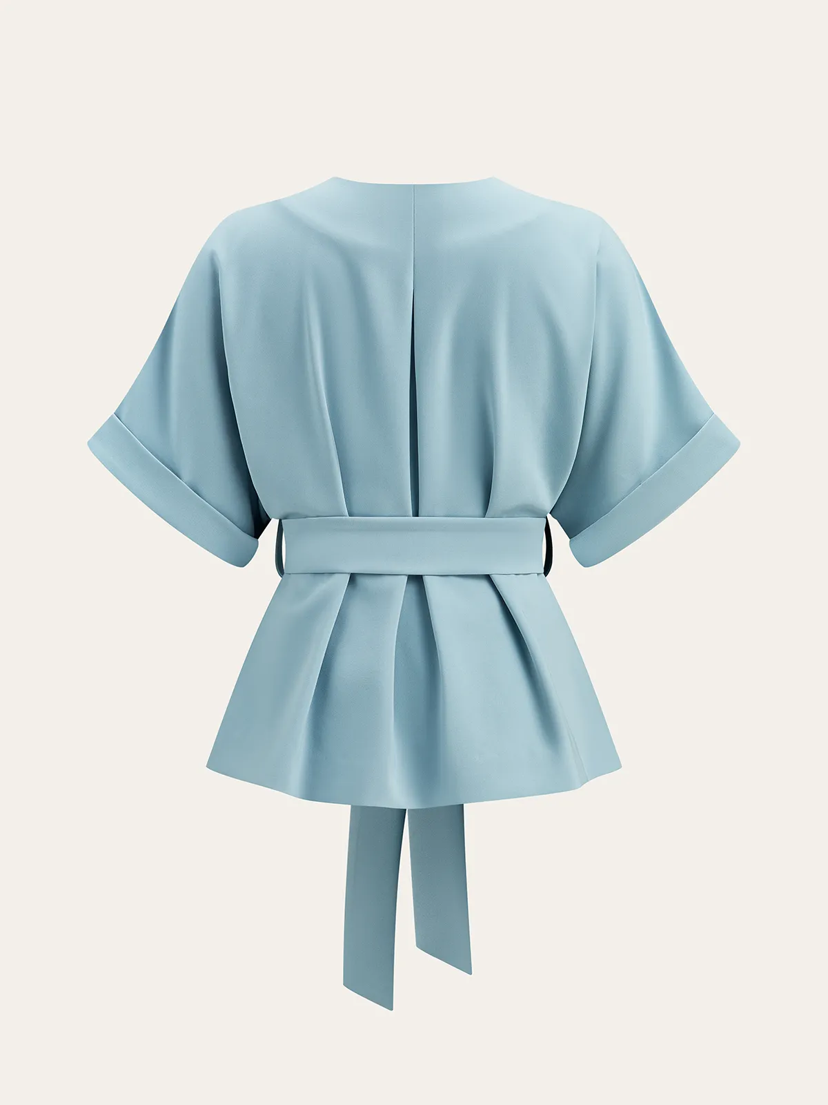 Wrap-Front Belted Blouse sold by COMMENSE product image thumbnail 3