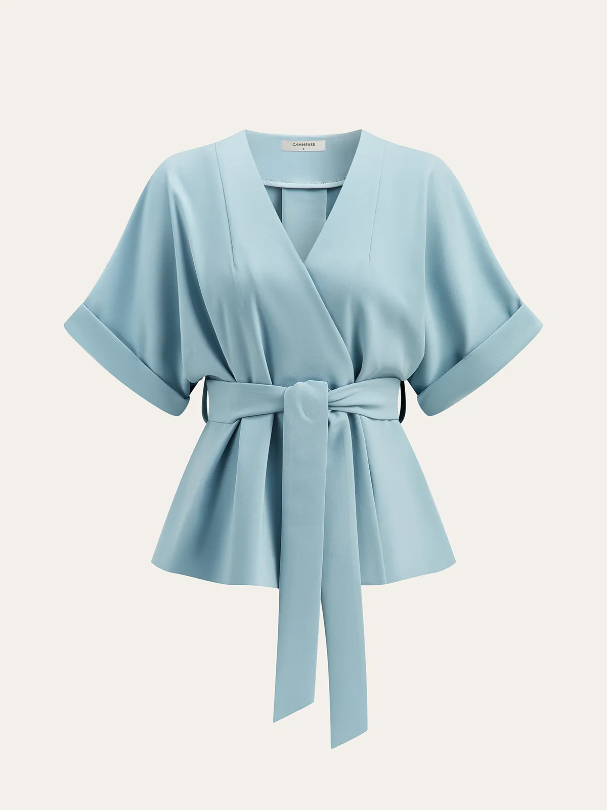 Wrap-Front Belted Blouse sold by COMMENSE product image thumbnail 2