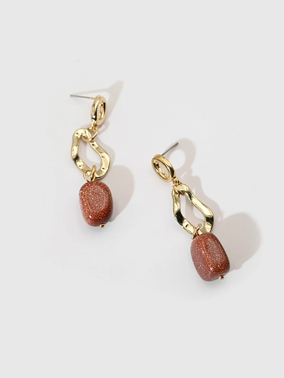 Stone-Pendant Drop Earrings sold by COMMENSE product image thumbnail 2