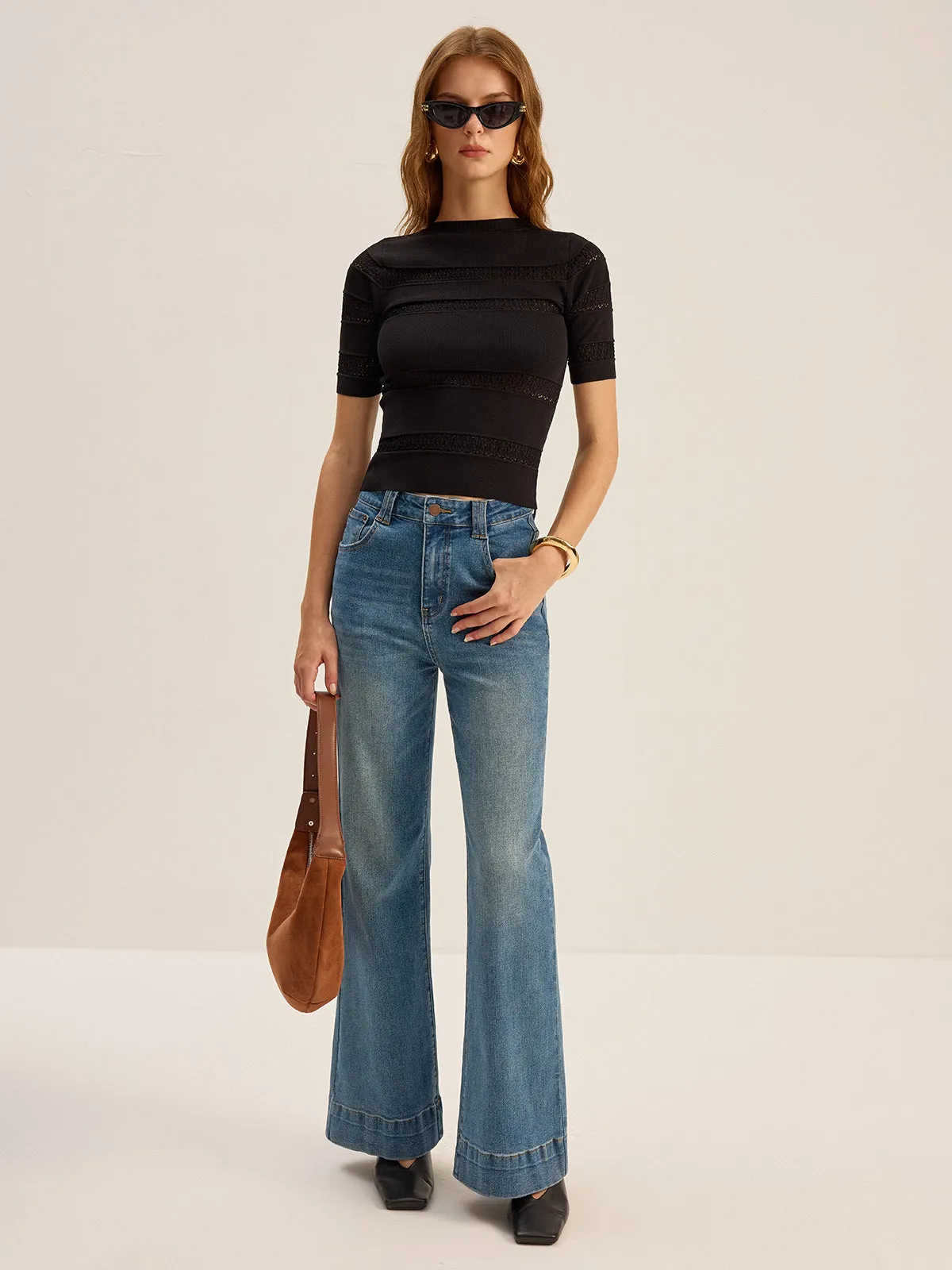 Crochet Detail Knit Top sold by COMMENSE product image thumbnail 3