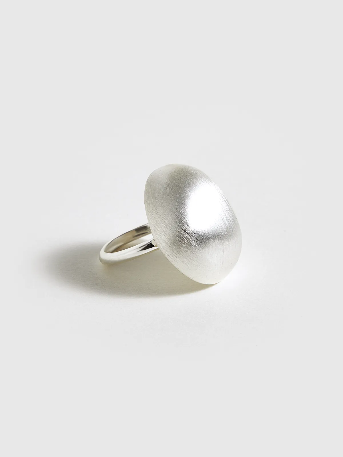 Matte Silver Oval Dome Ring sold by COMMENSE product image thumbnail 3