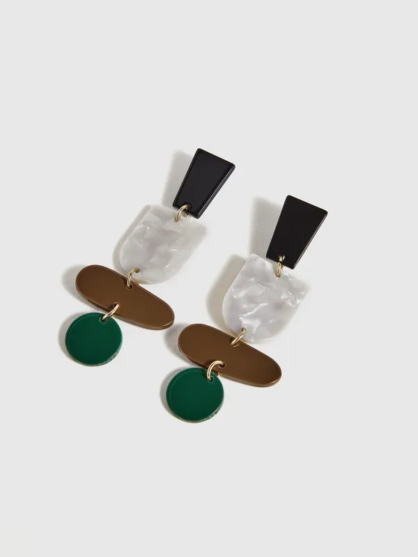 Geometric Acrylic Drop Earrings sold by COMMENSE