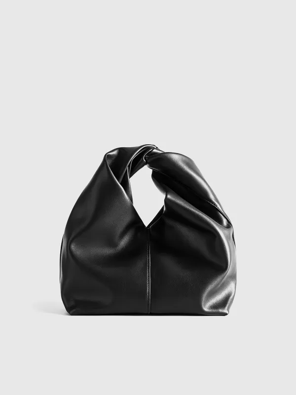 PU Leather Handbag with Twisted Top Handle sold by COMMENSE