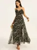 Floral Printed Chiffon Maxi Dress sold by COMMENSE