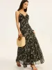 Floral Printed Chiffon Maxi Dress sold by COMMENSE