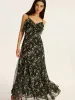 Floral Printed Chiffon Maxi Dress sold by COMMENSE