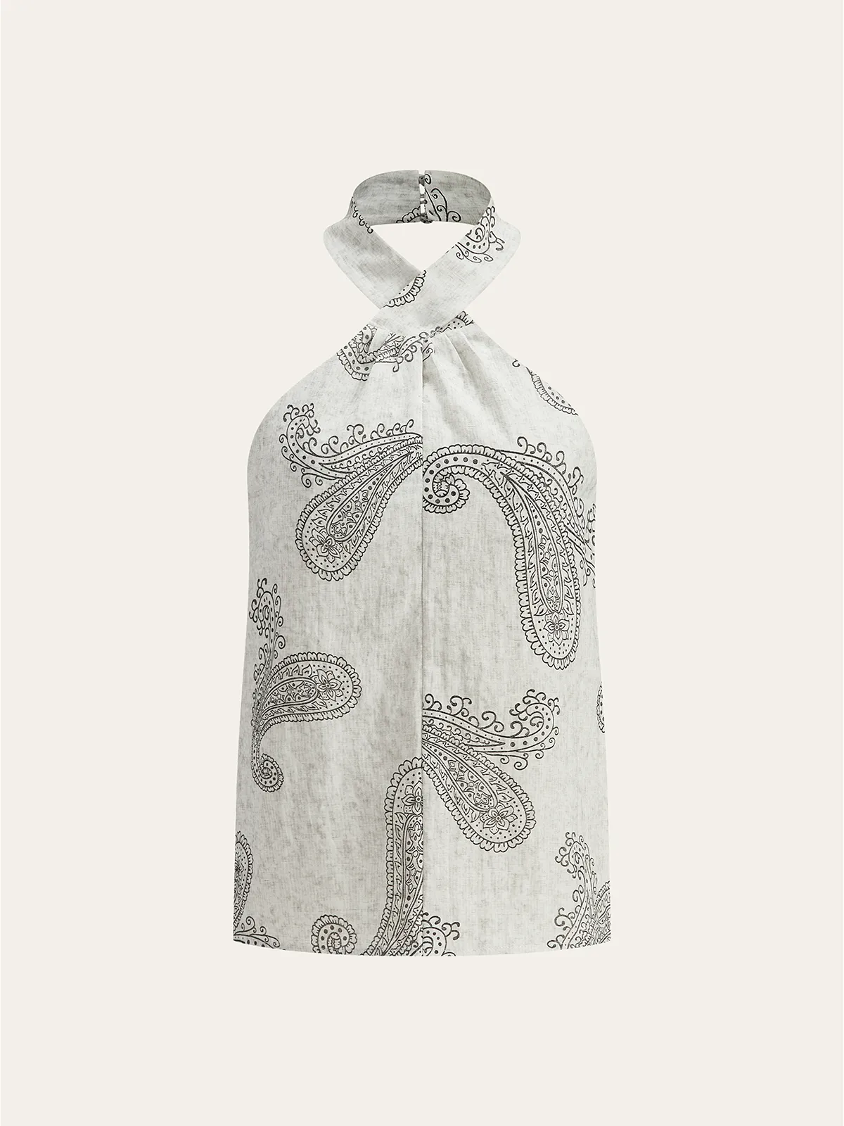 Boho Print Halter Backless Top sold by COMMENSE