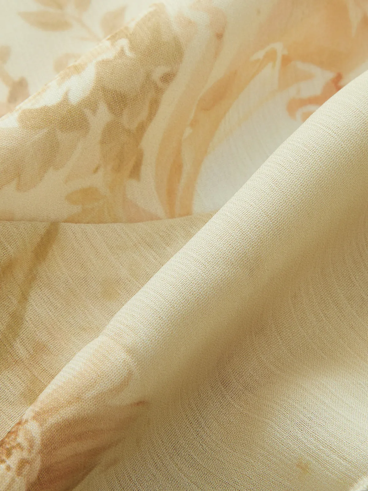 Semi-Sheer Chiffon Floral Printed Ruffled Mini Dress sold by COMMENSE product image thumbnail 4