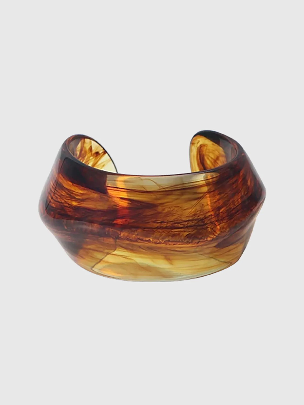 Semicircular Open-Ended Resin Bracelet sold by COMMENSE product image thumbnail 2