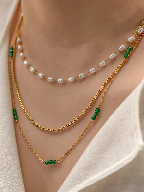 Stackable Beaded Necklace sold by COMMENSE