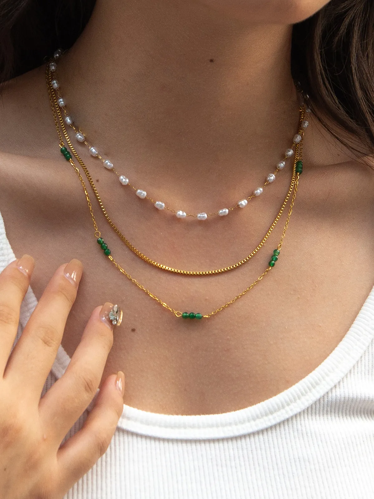 Stackable Beaded Necklace sold by COMMENSE product image thumbnail 2