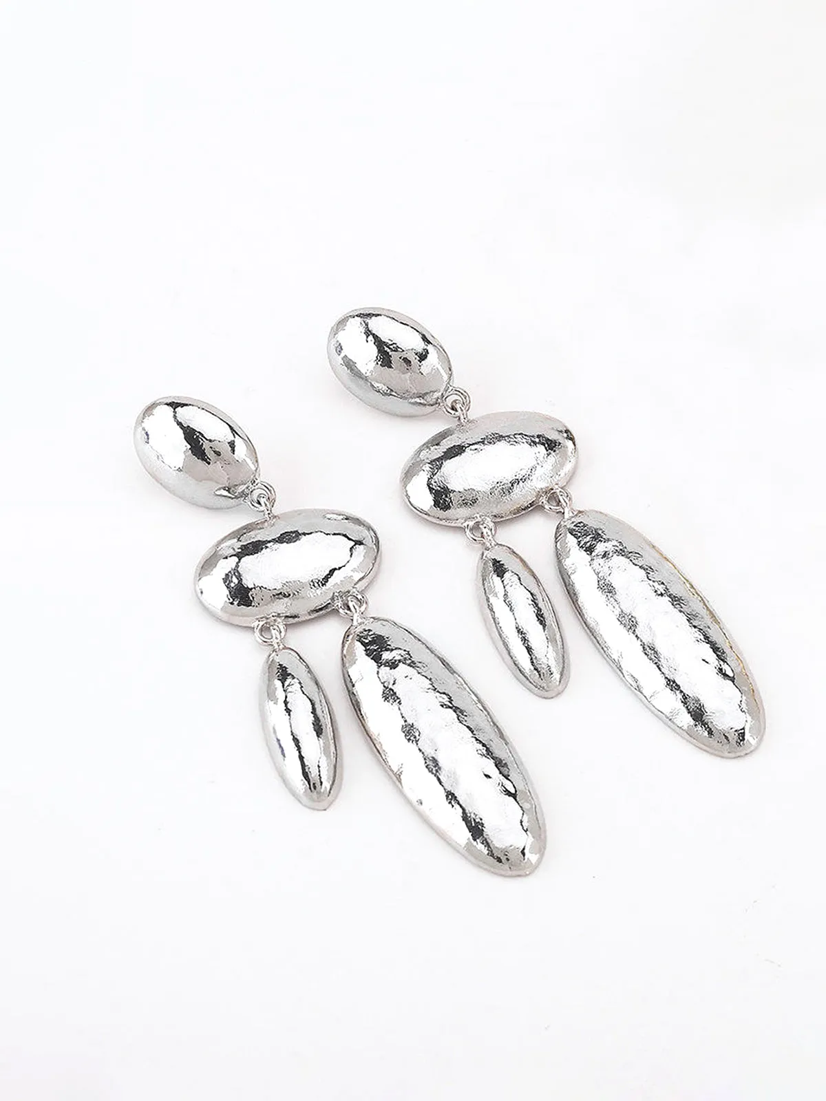 Long Alloy Geometric Drop Earrings sold by COMMENSE product image thumbnail 4