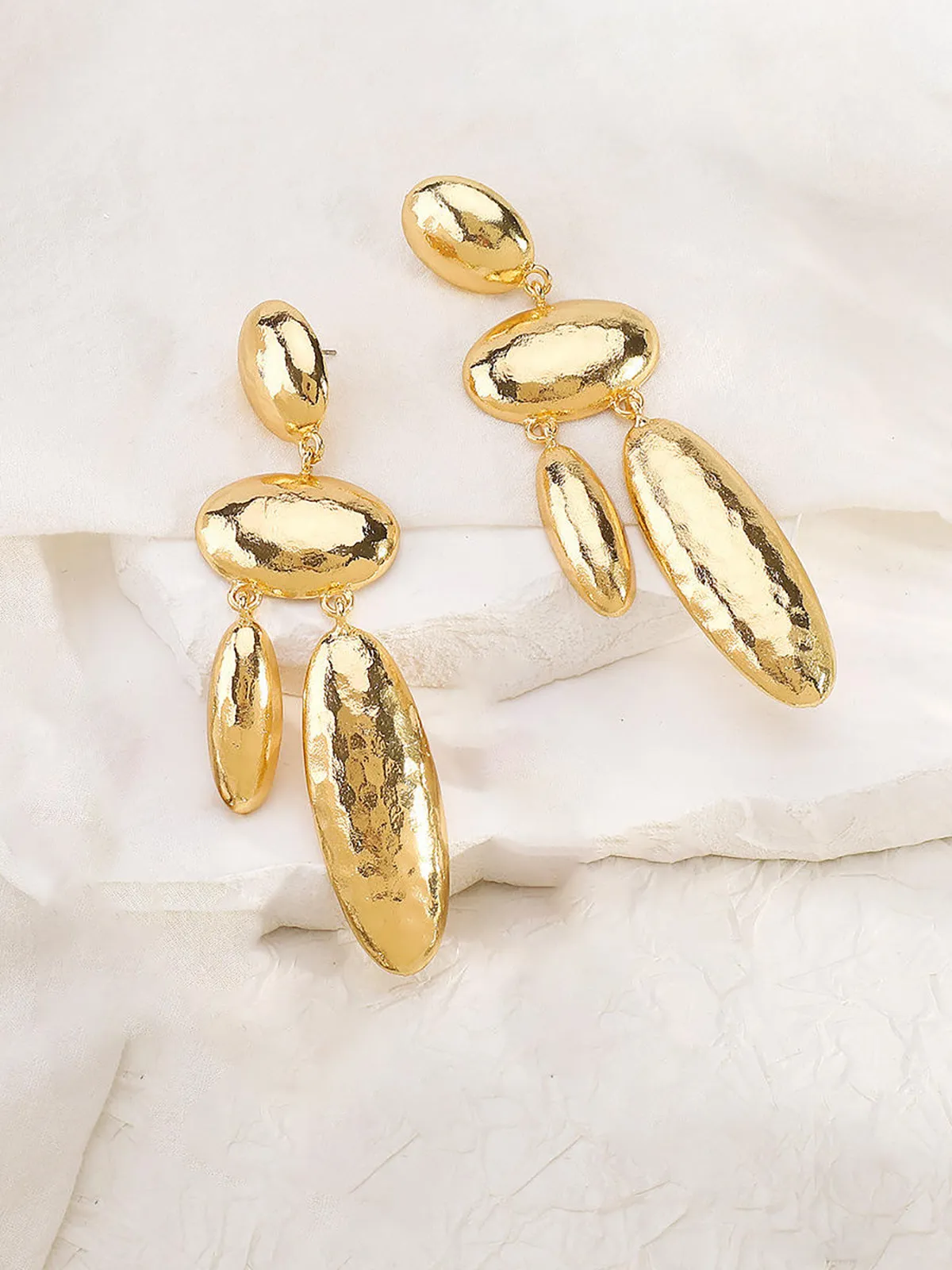 Long Alloy Geometric Drop Earrings sold by COMMENSE product image thumbnail 2