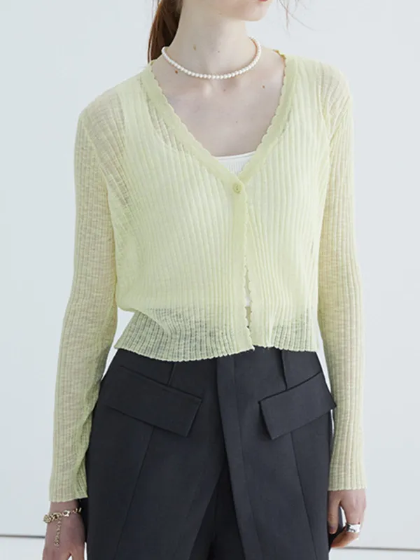 Lightweight Knit Cardigan sold by COMMENSE