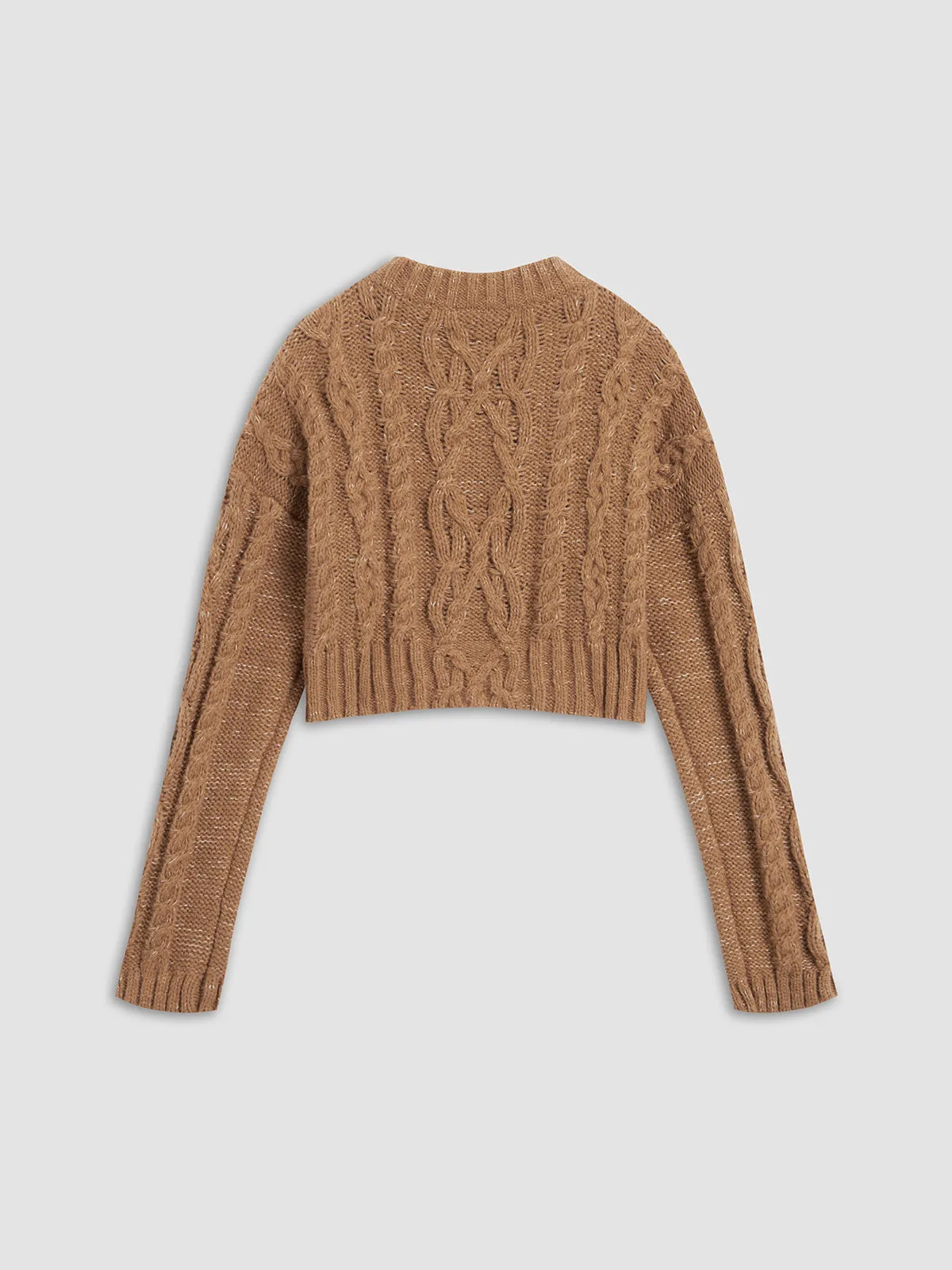Solid Braided Sweater sold by COMMENSE product image thumbnail 2
