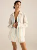 Color-Block Striped Oversized Shirt and Shorts Set sold by COMMENSE