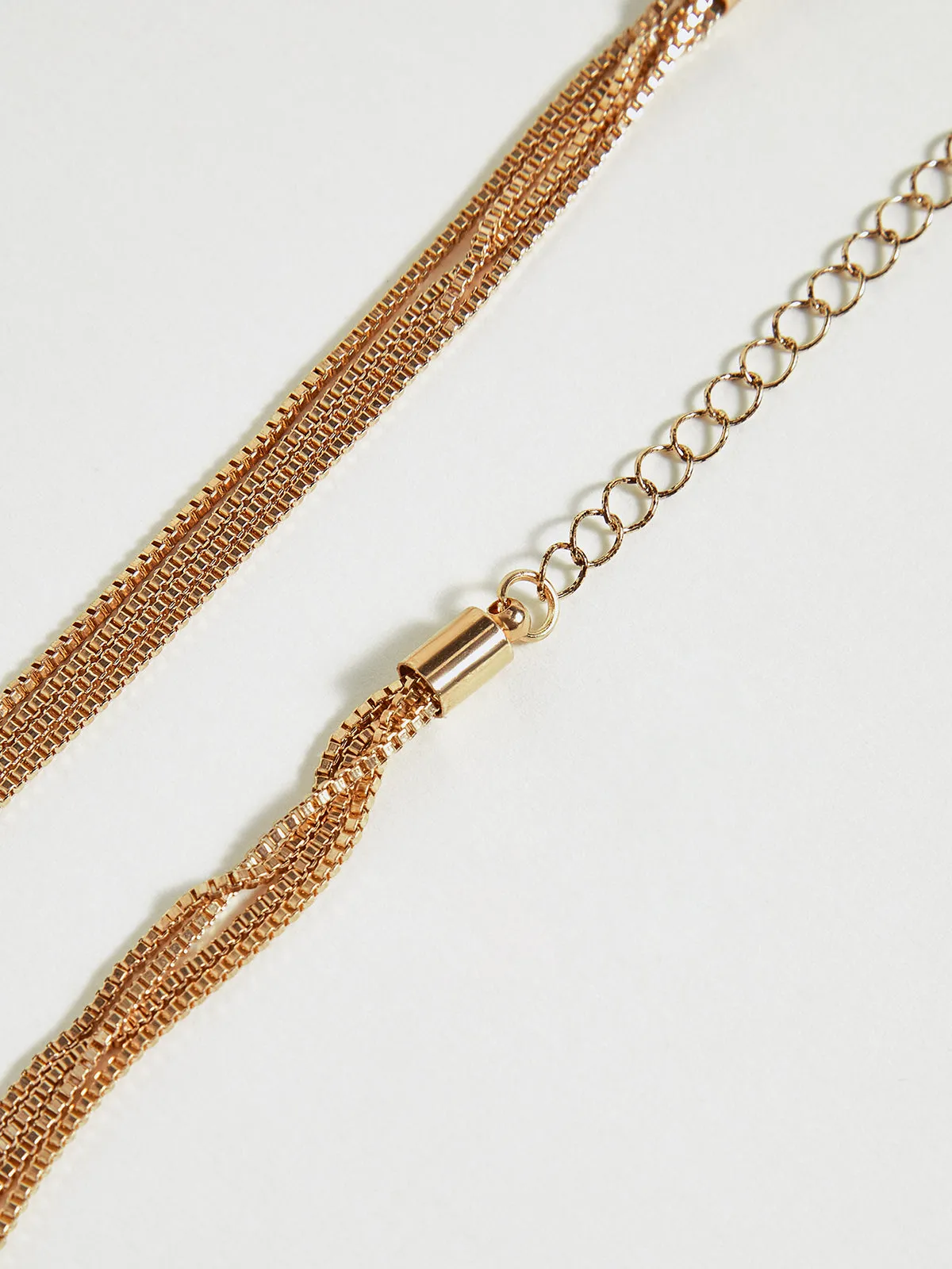 Golden Knotted Y-Shaped Necklace sold by COMMENSE product image thumbnail 4