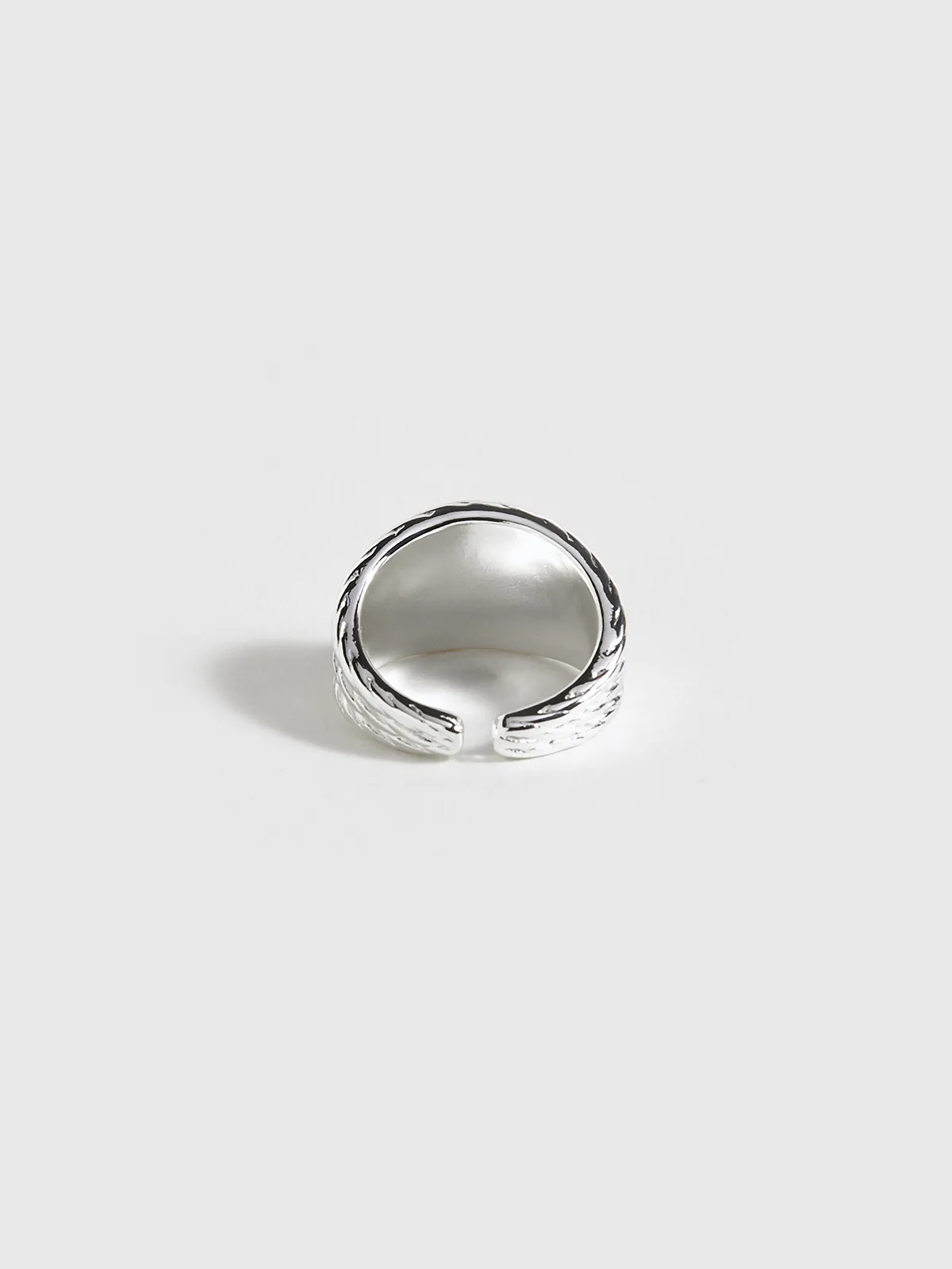 Textured Silver Ring sold by COMMENSE product image thumbnail 4