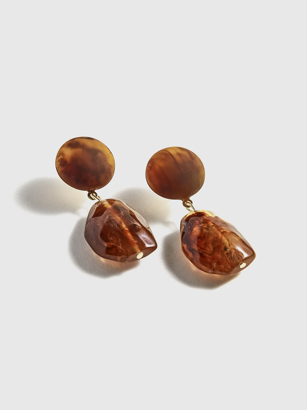 Tortoiseshell Acrylic Drop Earrings sold by COMMENSE product image thumbnail 3