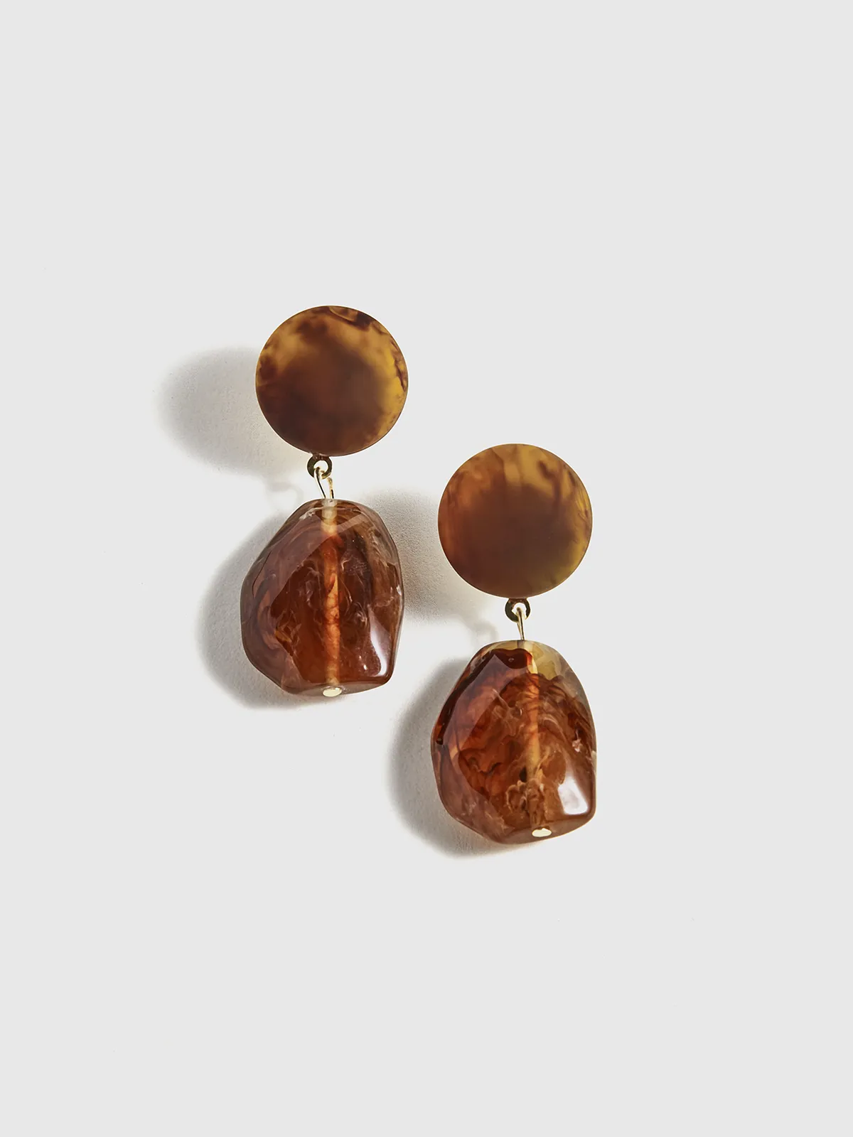 Tortoiseshell Acrylic Drop Earrings sold by COMMENSE product image thumbnail 2