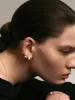 Asymmetric Pearl & Rhinestone Earrings sold by COMMENSE