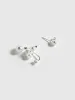 Asymmetric Pearl & Rhinestone Earrings sold by COMMENSE
