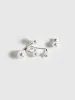 Asymmetric Pearl & Rhinestone Earrings sold by COMMENSE