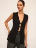Metal Detail Sleeveless Vest sold by COMMENSE