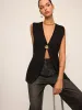 Metal Detail Sleeveless Vest sold by COMMENSE