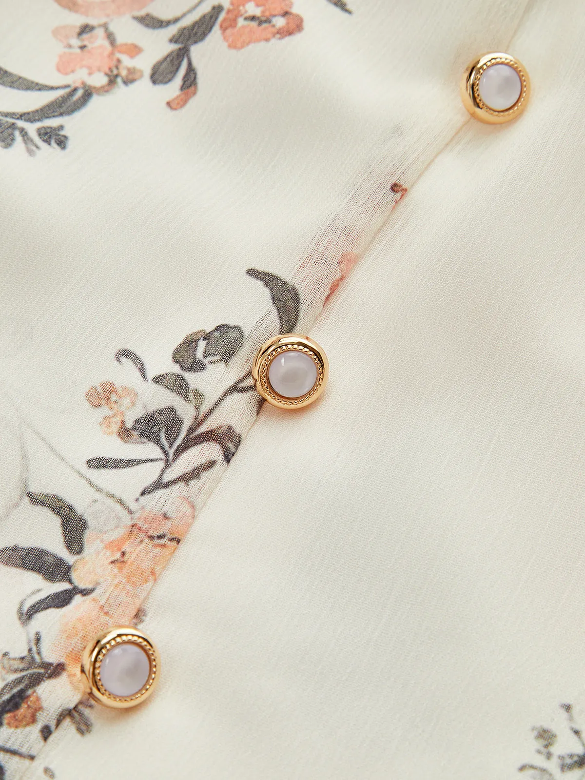 Floral Print Chiffon Tiered Dress sold by COMMENSE product image thumbnail 3