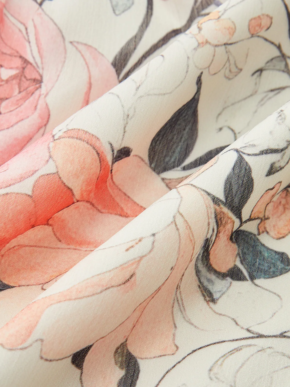 Floral Print Chiffon Tiered Dress sold by COMMENSE product image thumbnail 4