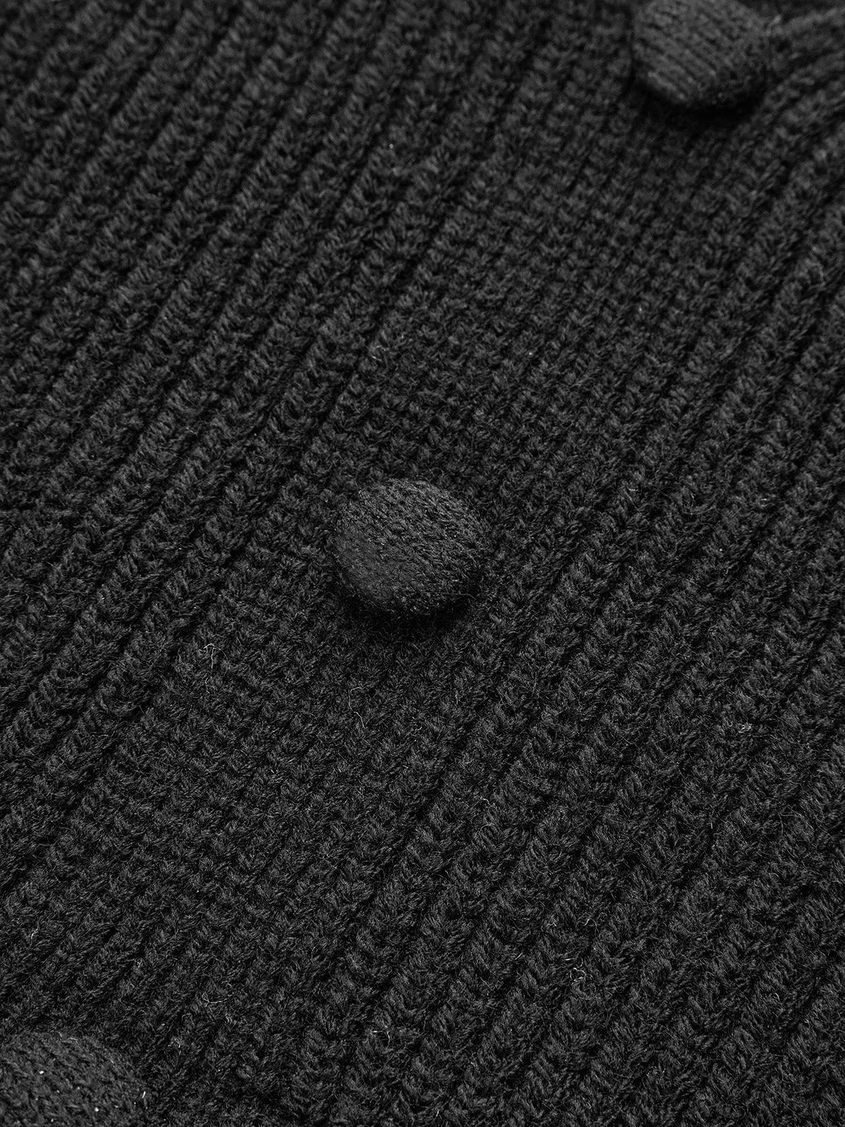 Button V-Neck Knit Peplum Vest sold by COMMENSE product image thumbnail 4