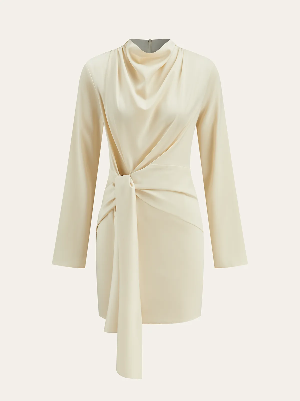 Cowl Neck Tie-Waist Dress sold by COMMENSE