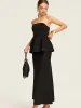 Knit Elastic-Waist Maxi Skirt sold by COMMENSE