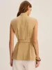Belted Sleeveless Cargo Vest sold by COMMENSE